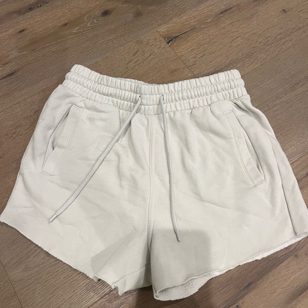 H&M Women's Athletic Cream Shorts